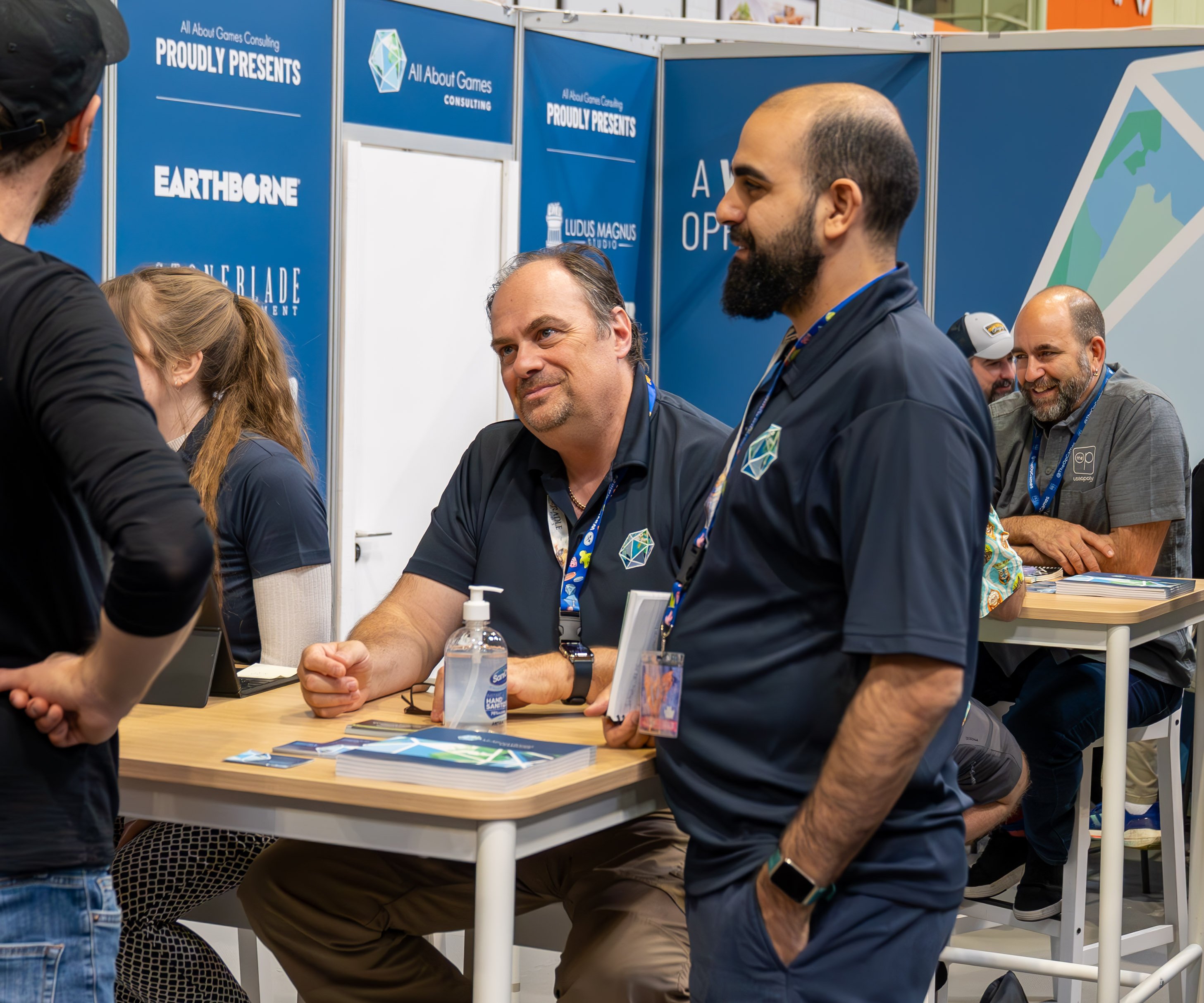 Stephan Brissaud and Evangelos Foskolos on the All About Games Consulting Business Lounge at UK Games Expo 2024